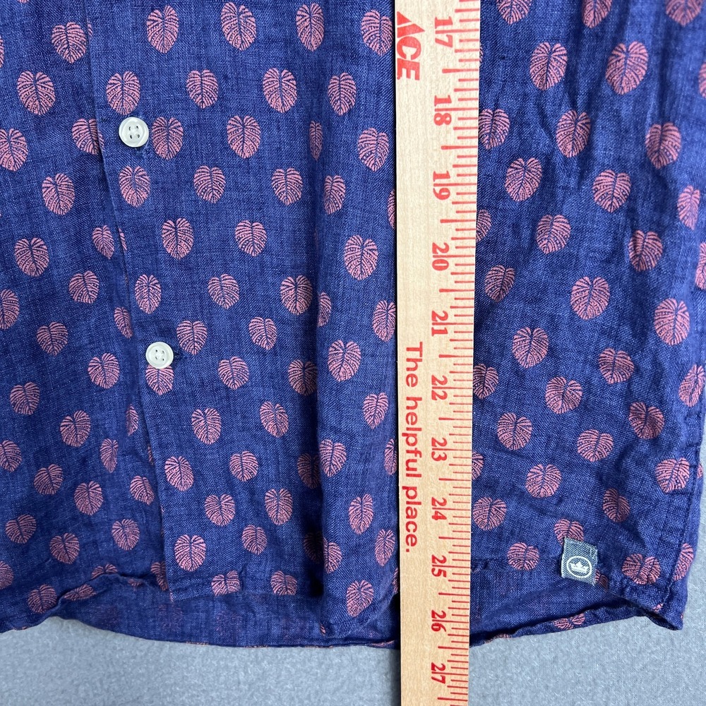Peter Millar Linen Shirt Mens S Seaside Fronds Button Down Casual Beach Summer - Picture 10 of 10